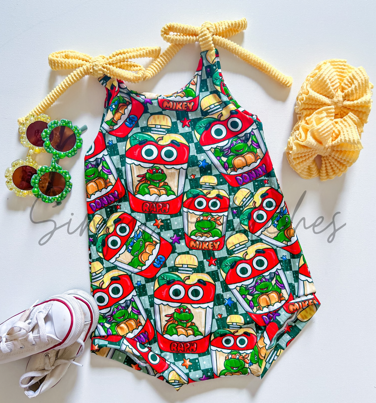 RTS Turtle Rosie Romper 4T