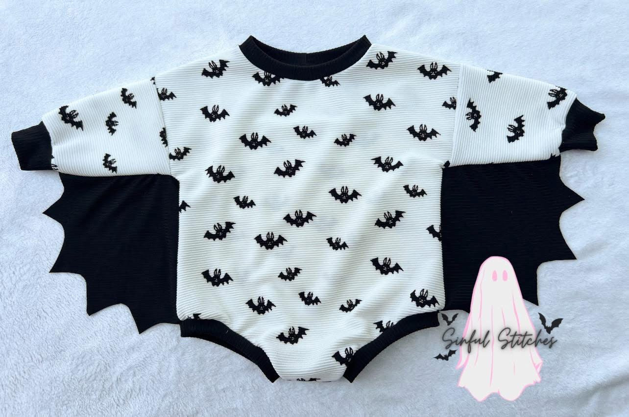 RTS Bats Sweater Romper 9/12
