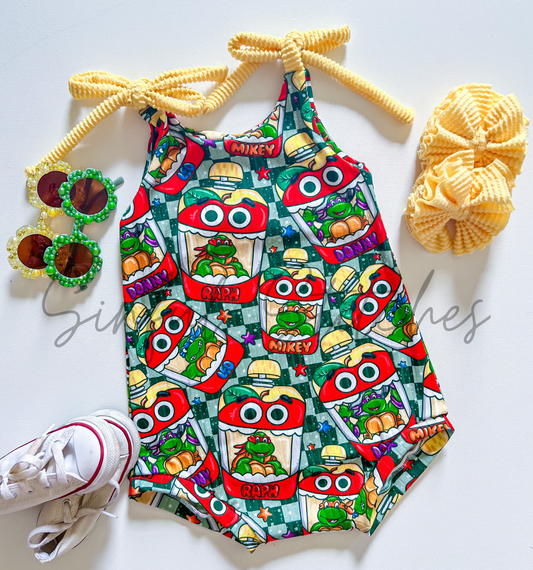 RTS Turtle Rosie Romper 4T
